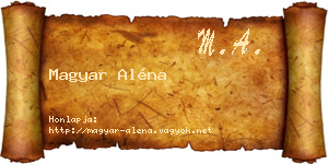 Magyar Aléna névjegykártya